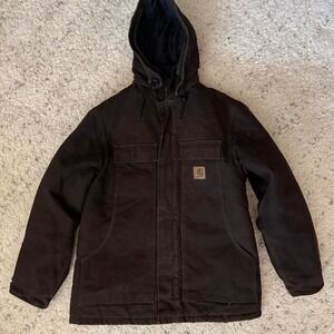 Vintage Carhartt Canvas Chore Barn‎ Jacket Size L in Brown